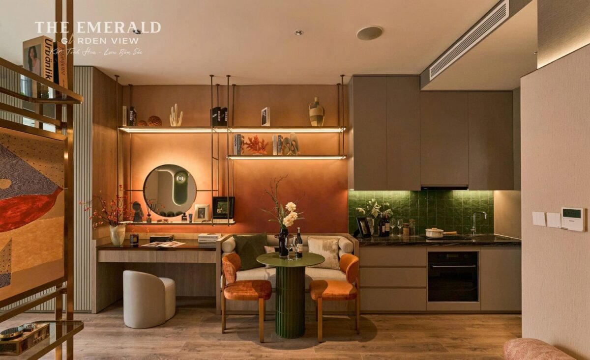 căn hộ studio phòng bếp