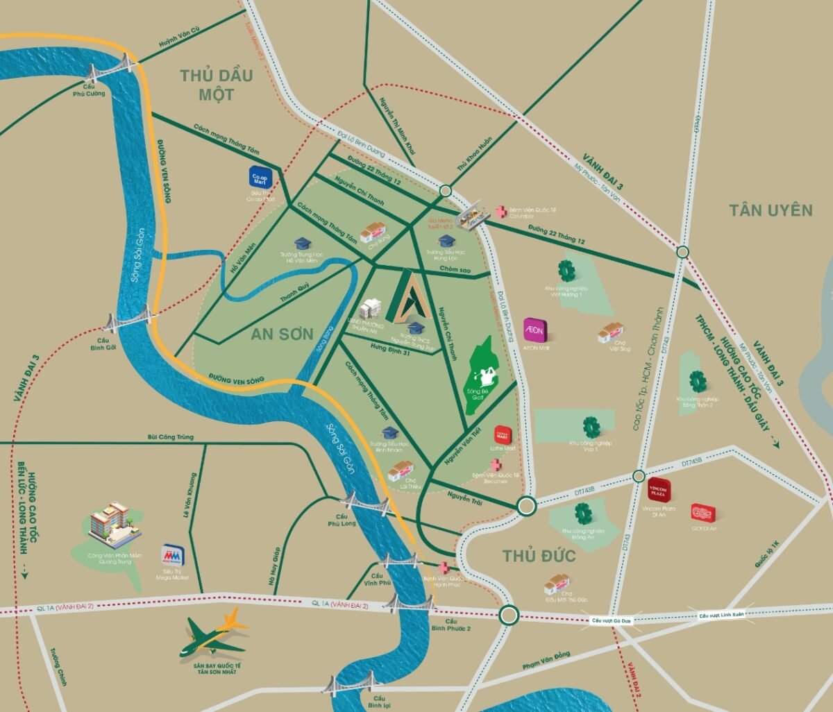 vị trí dự án the emerald garden view