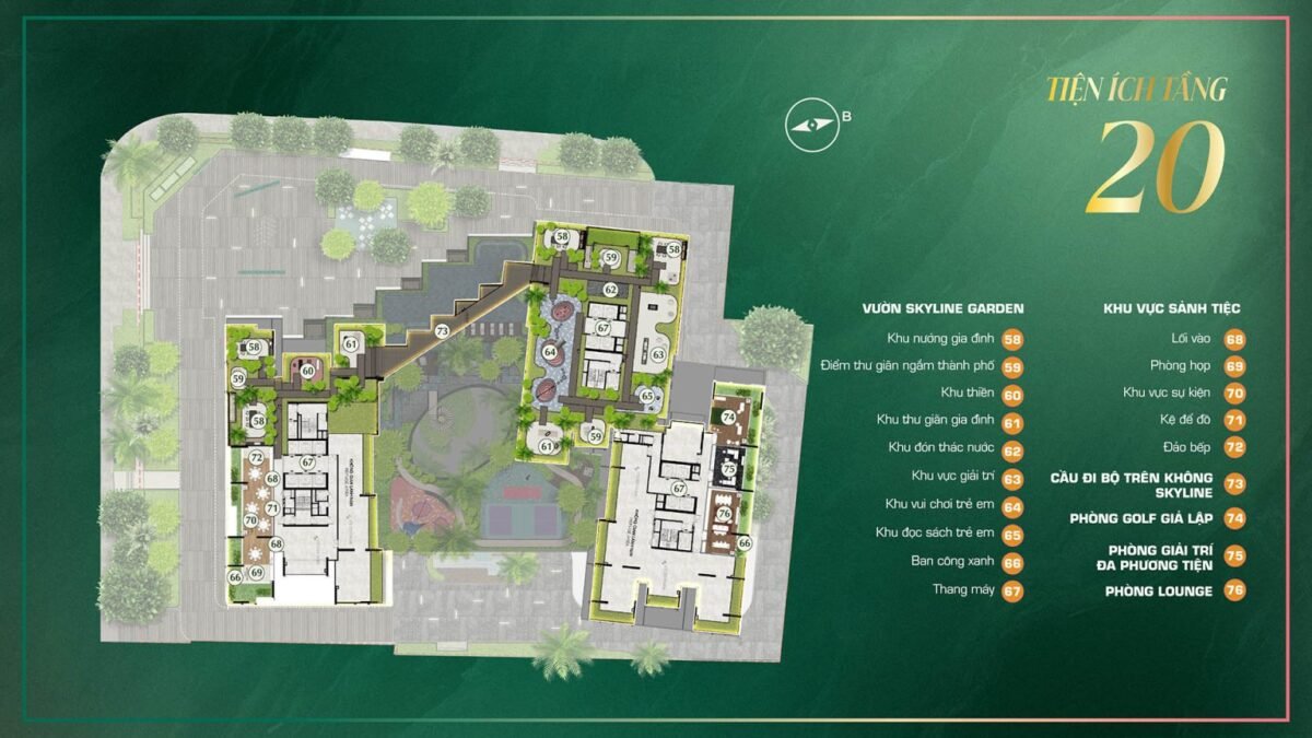 mặt bằng tầng 20 dự án the emerald boulevard