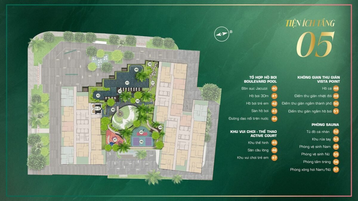 mặt bằng tầng 5 dự án the emerald boulevard