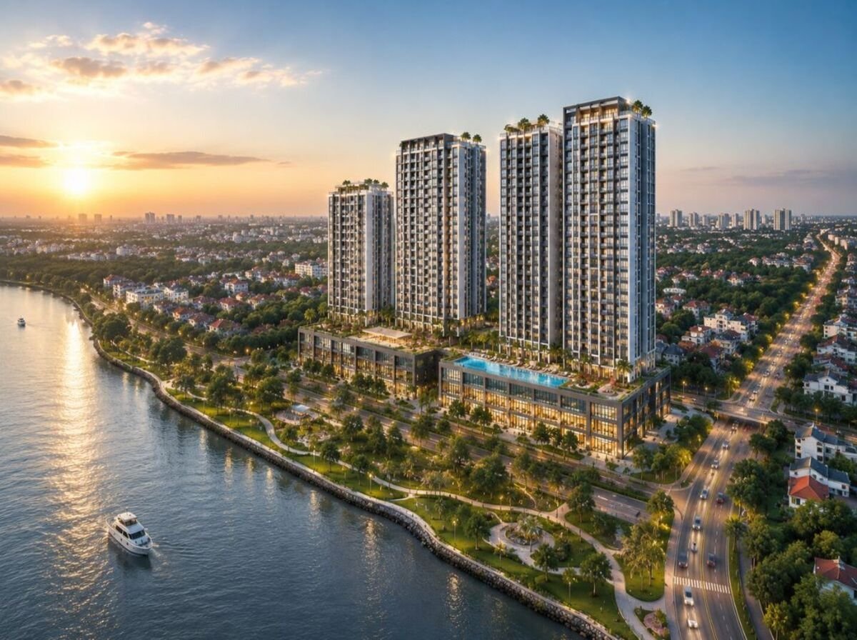Phối cảnh tổng thể dự án Serena Riverside Đạt Phước